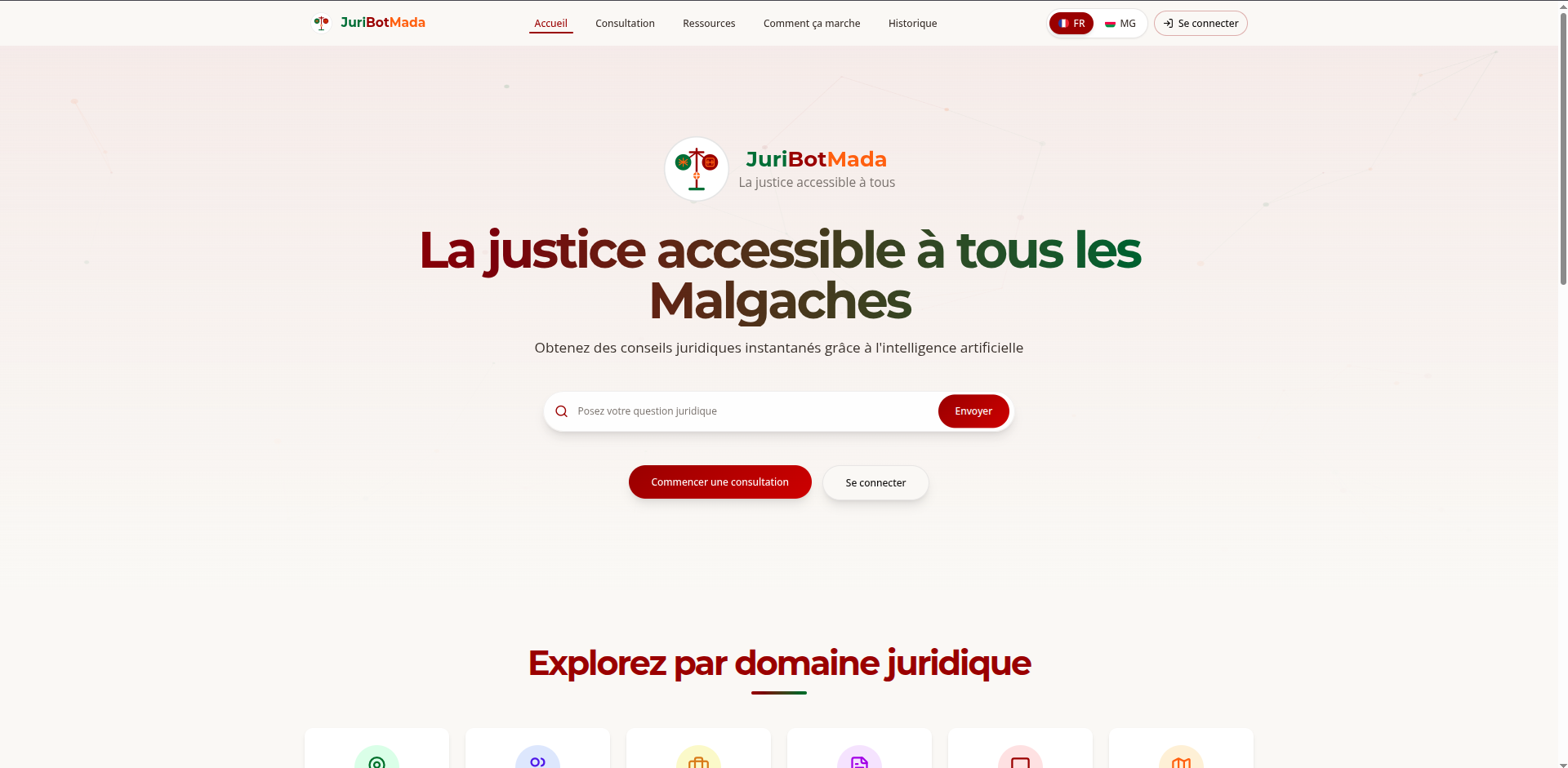 JuriBot Mada Intelligent — screenshot 2