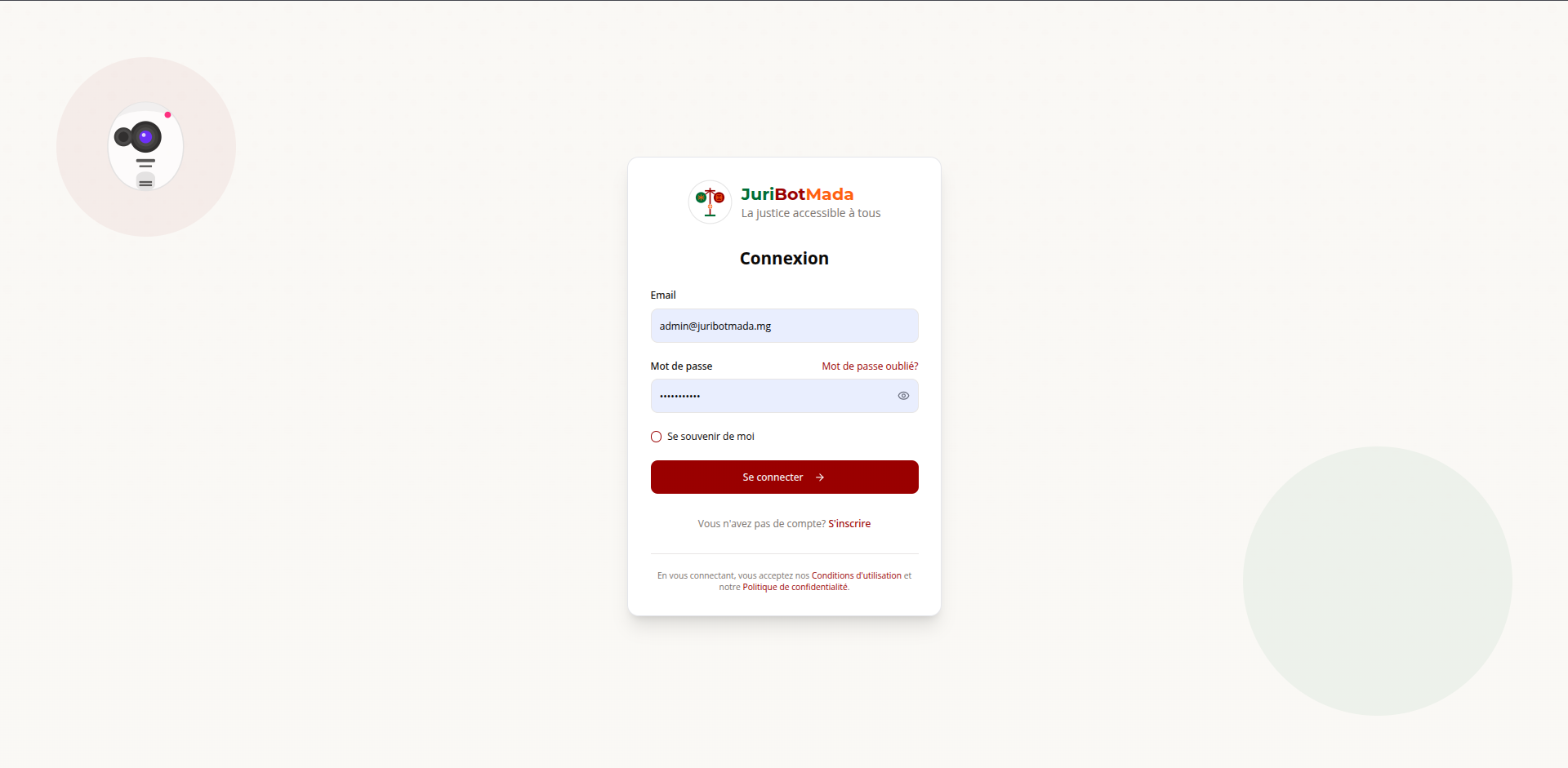 JuriBot Mada Intelligent — screenshot 1